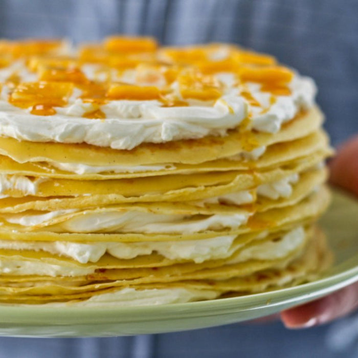 Making Mango Crepe Cake Recipes - YippiiGift