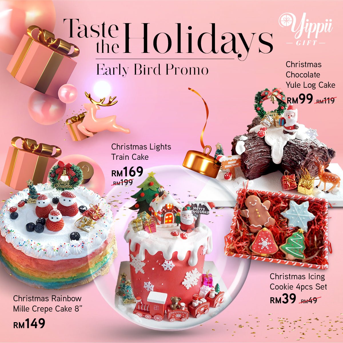 Christmas Cakes, Cupcakes & Cookies - YippiiGift