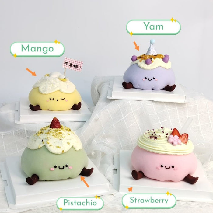 11.11 super sales - Mochi Jelly Cat Cake 4.5Inch + Tea Series Sponge 4Inch