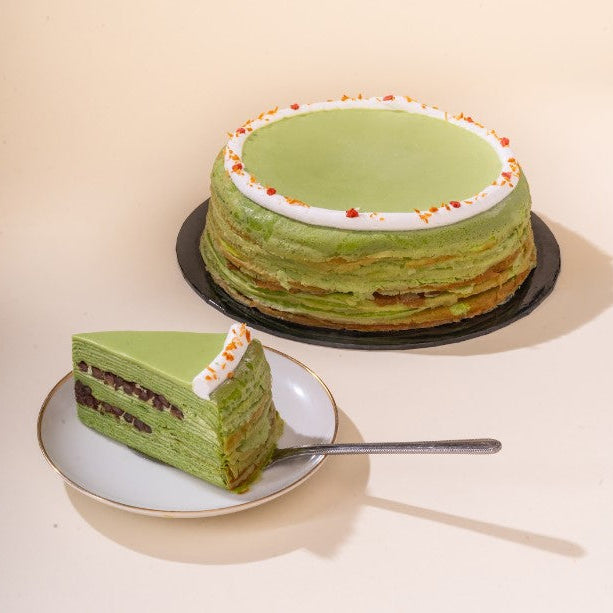Japanese Matcha Mille Crepe Cake