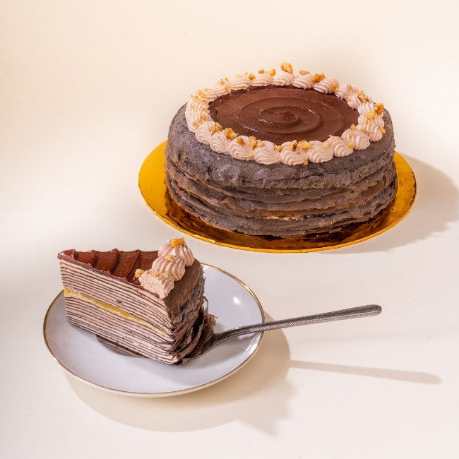 Nutella Banana Mille Crepe Cake