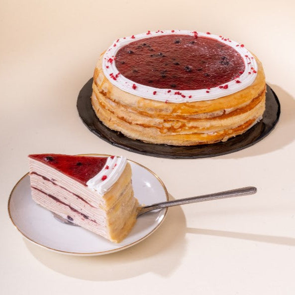 Double Mix Berries Mille Crepe Cake