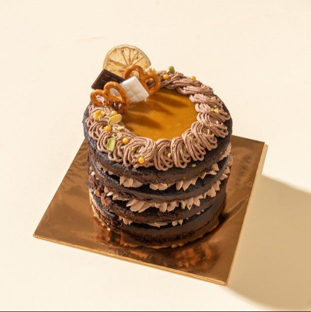 Caramel Vegan Naked Cake 6 Inch