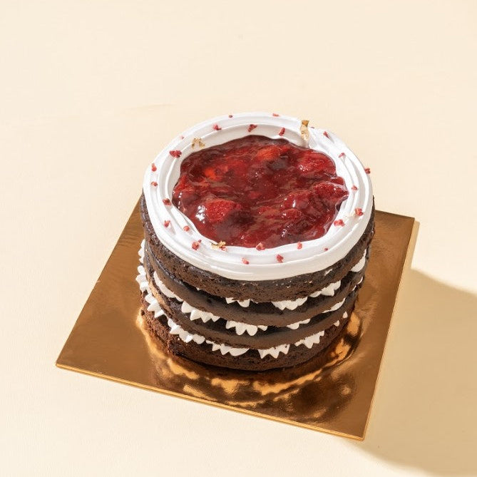 Strawberry Chocolate Vegan Naked Cake 6 Inch