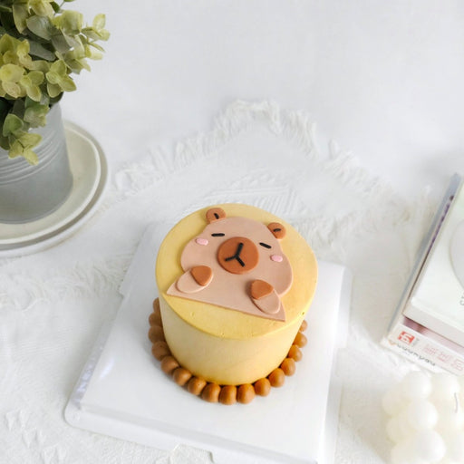 Capybara Cake 2D Fondant 4 Inch - YippiiGift