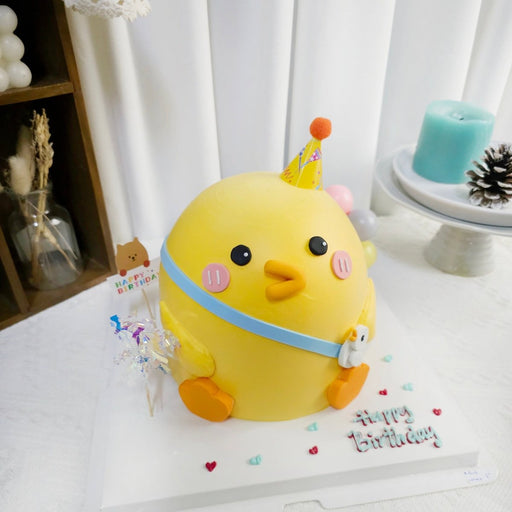 Chick Design Cake 3D 6 Inch - YippiiGift