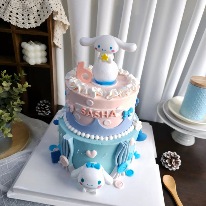 Cinnamoroll Two Tier Cake 6 Inch + 8 Inch (Buttercream) - YippiiGift