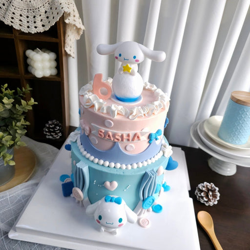 Cinnamoroll Two Tier Cake 6 Inch + 8 Inch (Buttercream) - YippiiGift