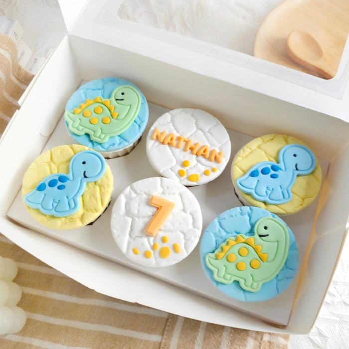 Cupcake - Dinosaur 6pcs (Fondant) - YippiiGift