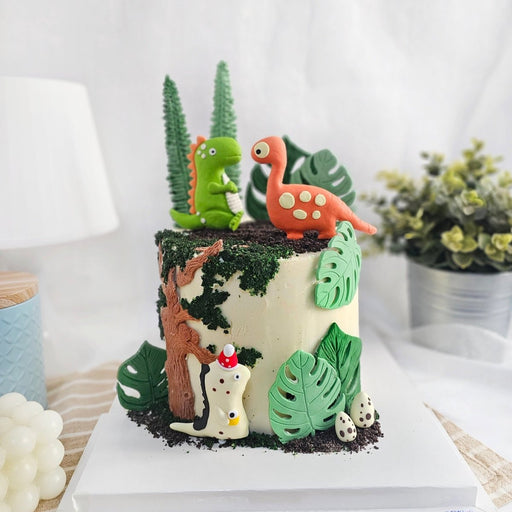 Dinosaur Forest Cake D6 Inch H5.5 Inch - YippiiGift