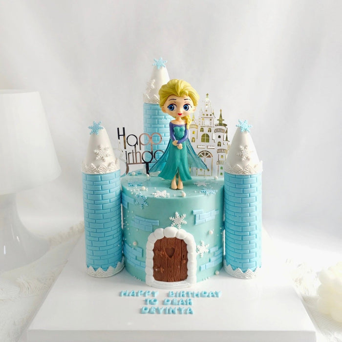 Elsa Frozen Castle Cake 6 Inch - YippiiGift