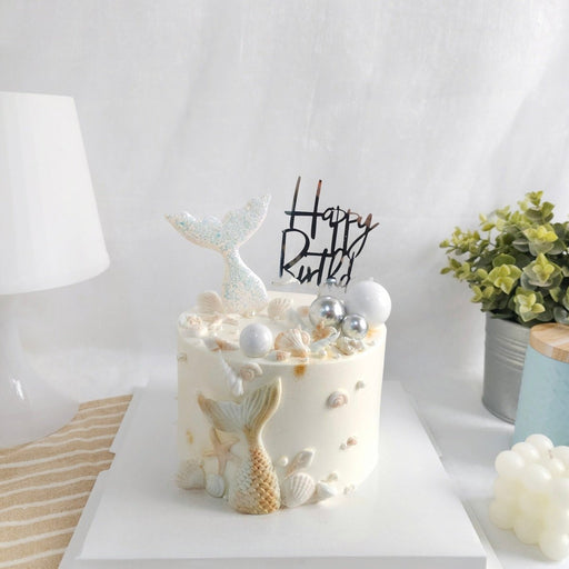 Golden Mermaid Tail Cake 6 Inch - YippiiGift
