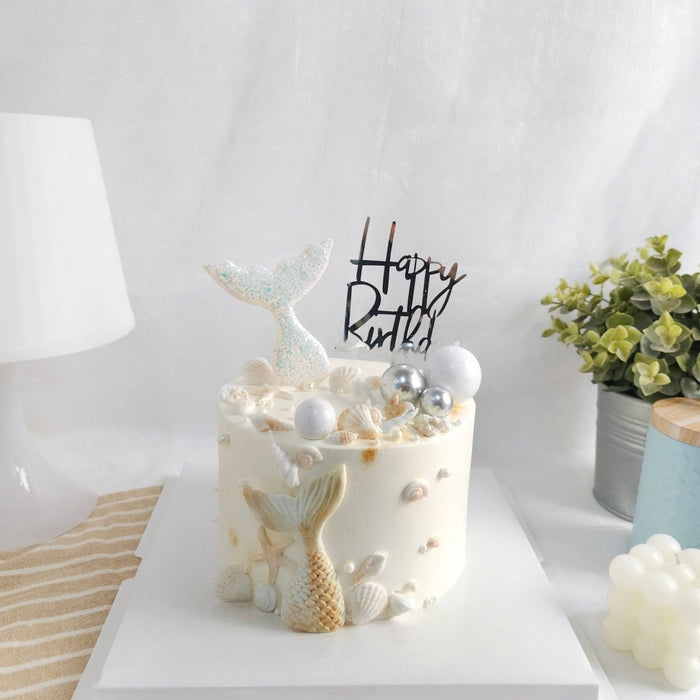 Golden Mermaid Tail Cake 6 Inch - YippiiGift