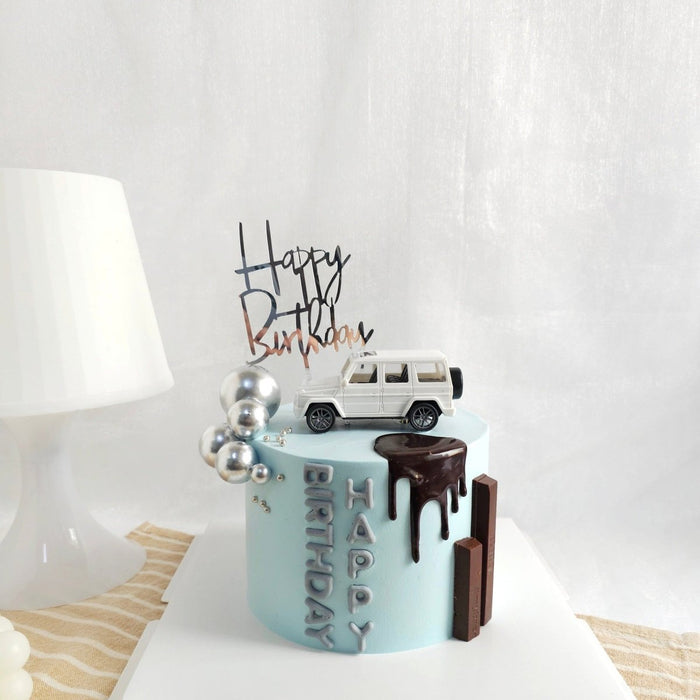 Jeep Car Blue Cake 6 Inch (Toy) - YippiiGift