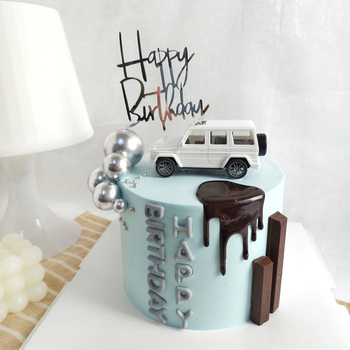 Jeep Car Blue Cake 6 Inch (Toy) - YippiiGift