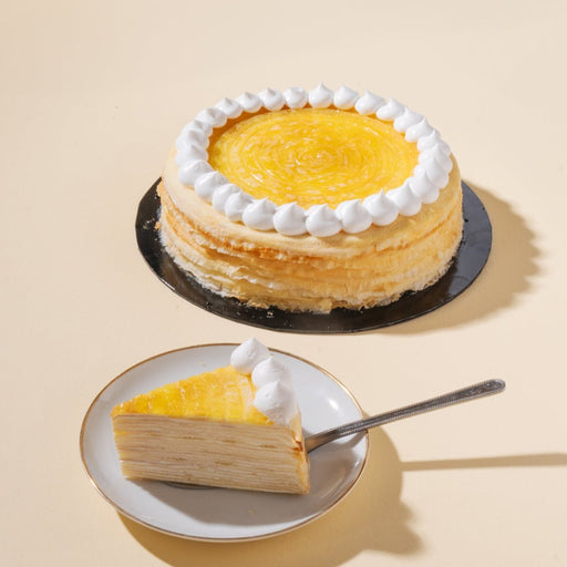 Lemon Cheese Mille Crepe Cake - YippiiGift