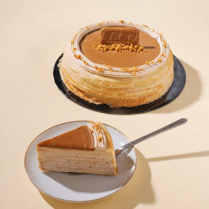 Lotus Biscoff Mille Crepe Cake - YippiiGift