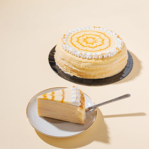 Luscious Salted Caramel Mille Crepe Cake - YippiiGift