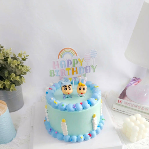 Shin Chan & Daisy Cake 6 Inch - YippiiGift