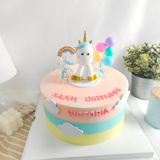 Unicorn Cake 10 Inch (Fondant) - YippiiGift