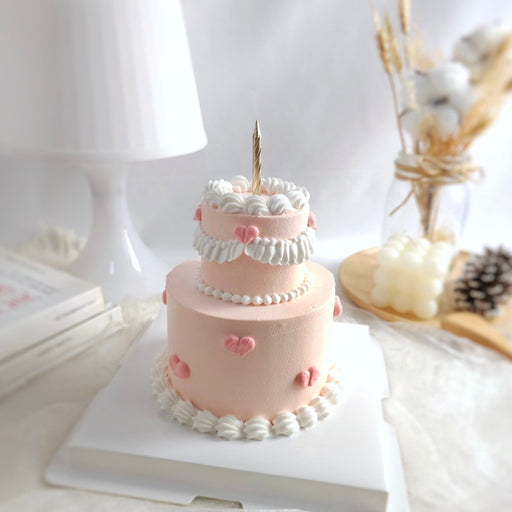 Vintage Pink Two Tier Cake 2 Inch + 4 Inch - YippiiGift