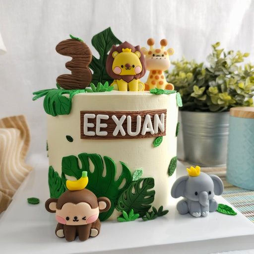 Animal's Party Cake 6 Inch D 5.5 Inch H (With Toys) - YippiiGift