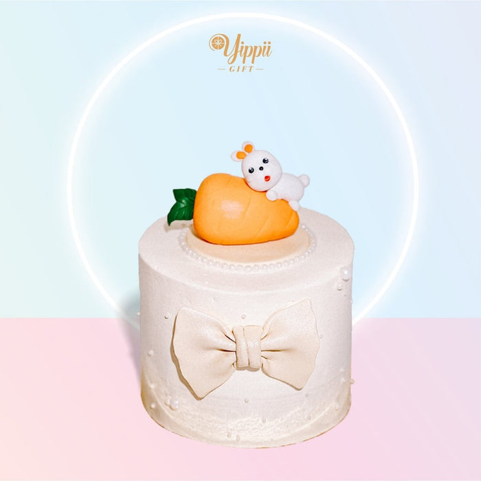 Carrot Rabbit Cake 4 Inch (Fondant) - YippiiGift