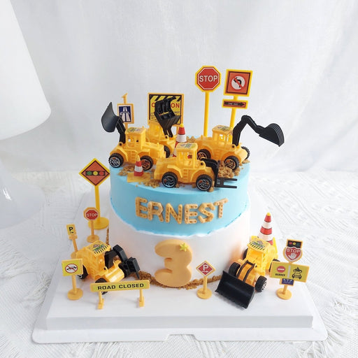 Construction Trucks Cake 6 Inch - YippiiGift