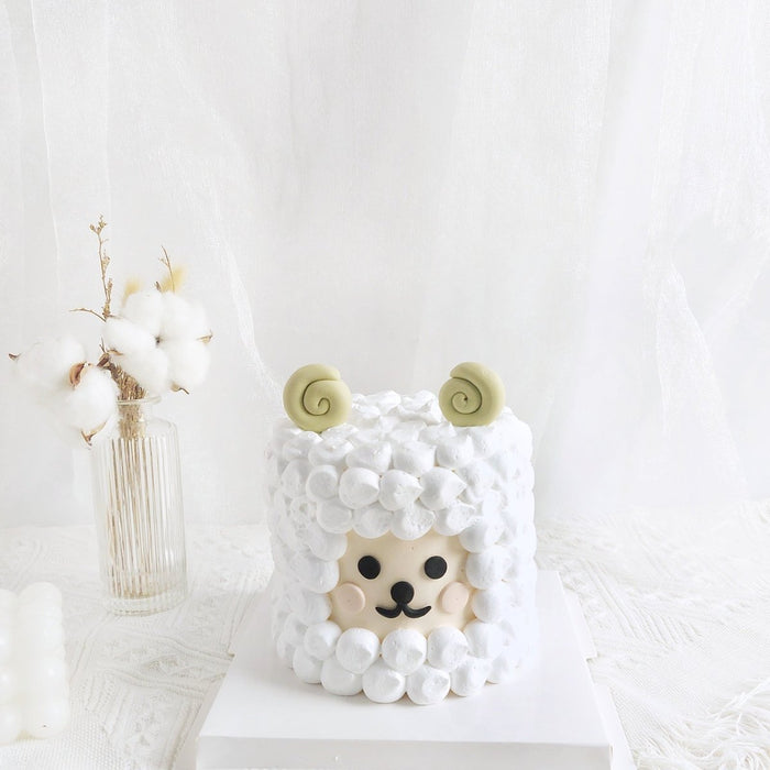Curly Sheep Cake 4 Inch - YippiiGift