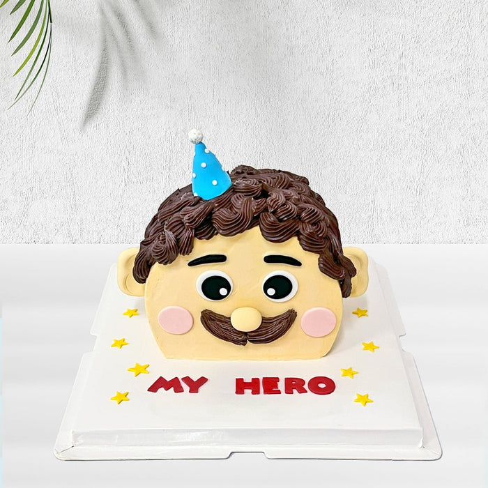 DAD My Hero Face Cake - YippiiGift