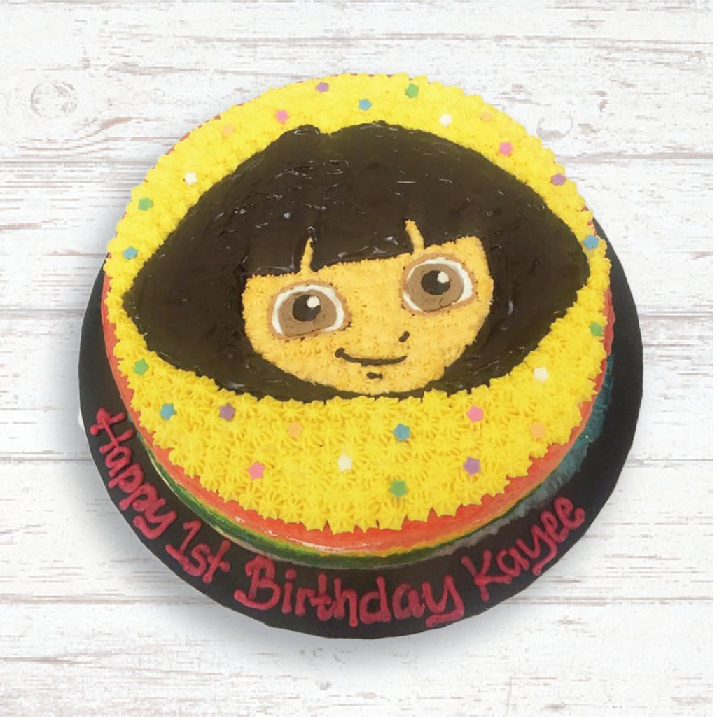 Dora the Explorer Mille Crepe Cake (2D) - YippiiGift