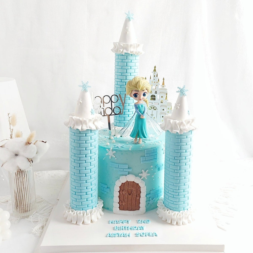 Elsa Frozen Castle Cake 6 Inch - YippiiGift