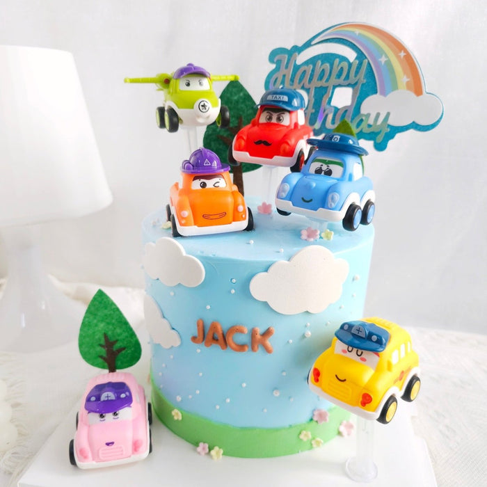 Flying Cars Cake D6" H5" (With Toy) - YippiiGift