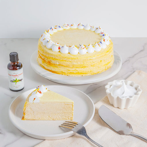 Gloria Vanilla Mille Crepe Cake ( Slice ) - YippiiGift