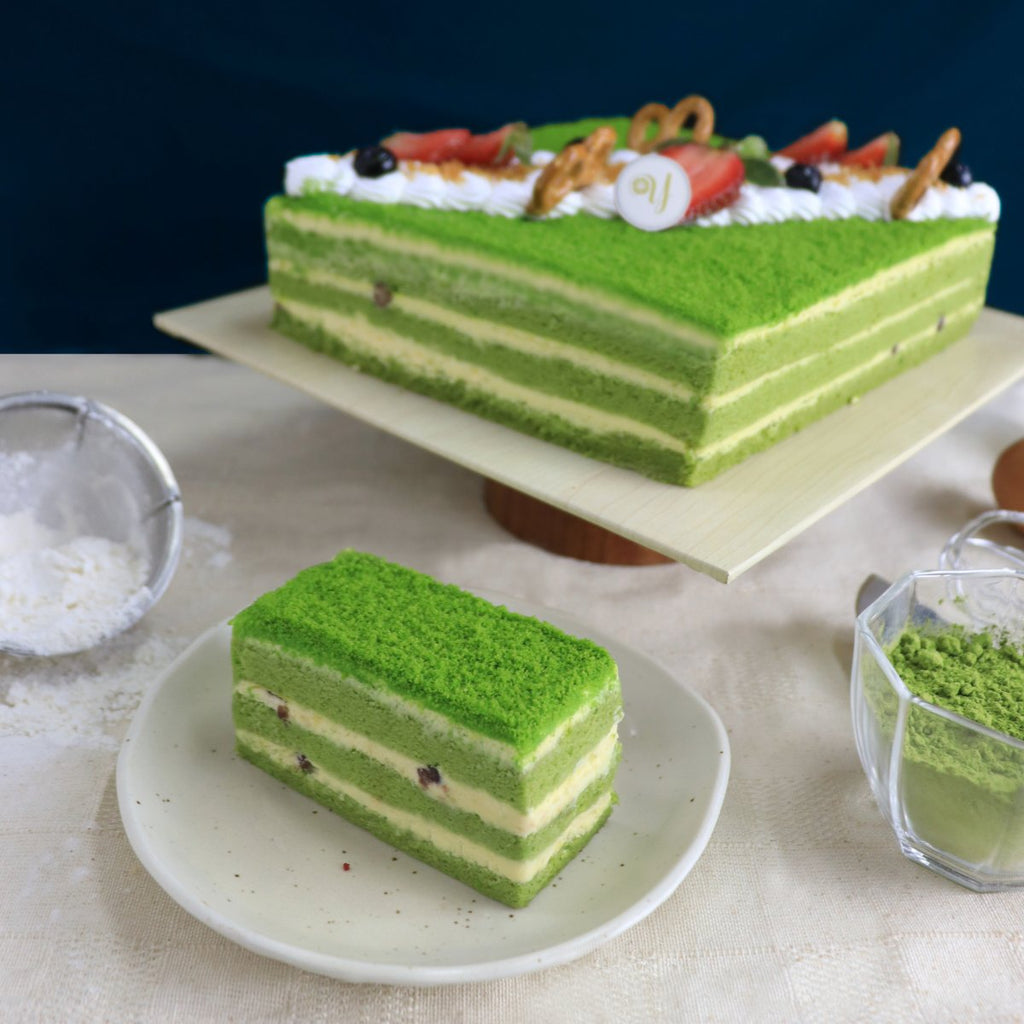 Green Tea Sponge Cake ( Slice ) - YippiiGift