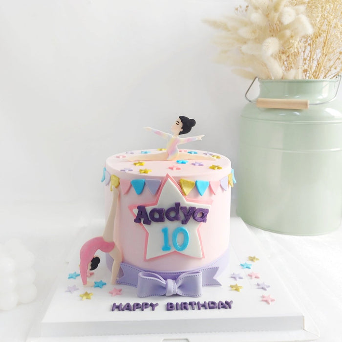 Gymnastic Fondant Cake D 6 Inch - YippiiGift