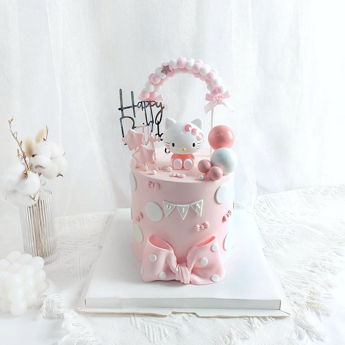 Hello Kitty Cake 6"D 5.5"H Baby Pink (With Toy) - YippiiGift