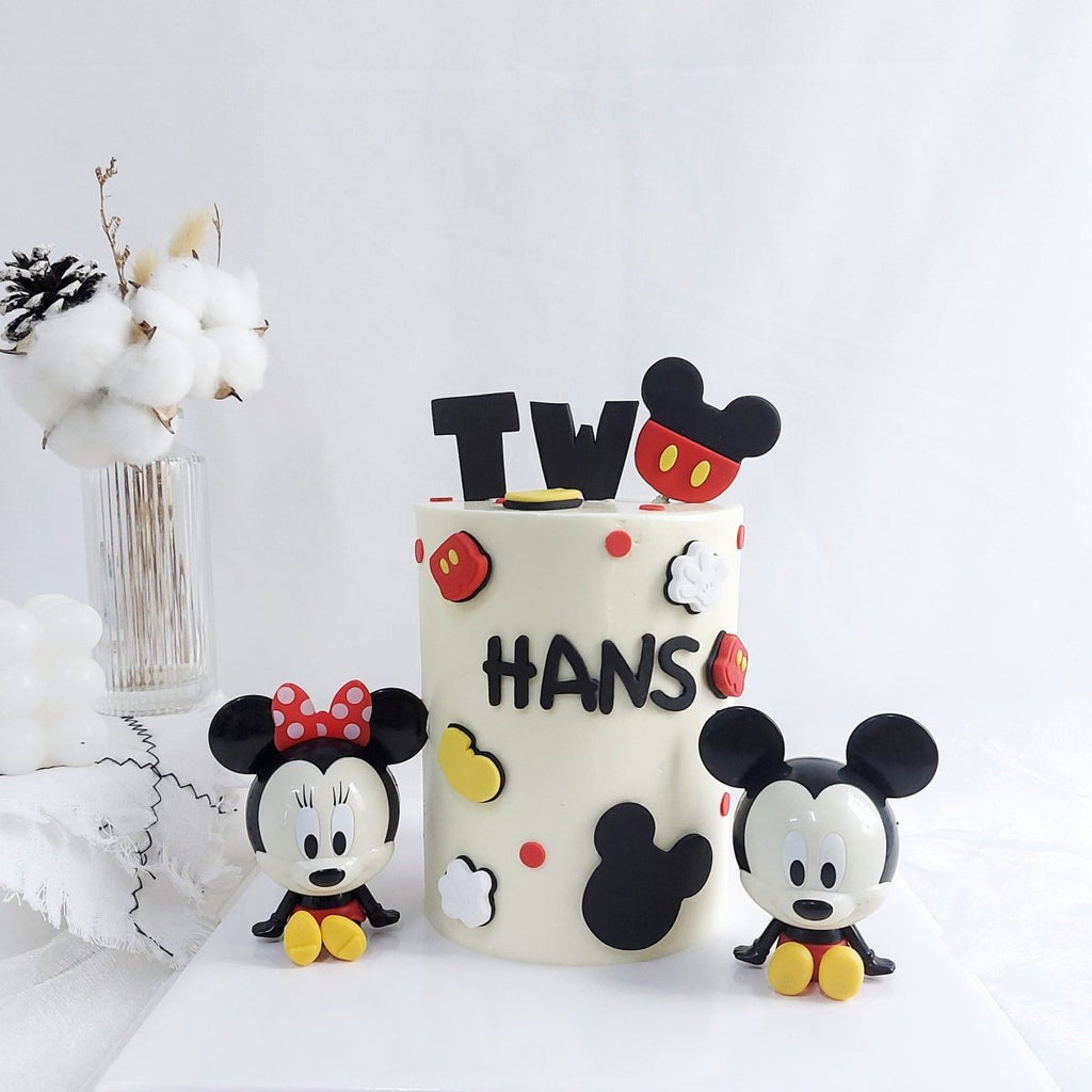 Mickey & Minnie Mouse Cake D4" + H5" (Toy) Buttercream - YippiiGift