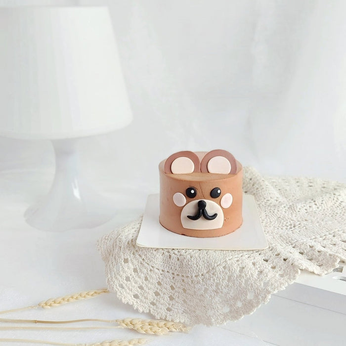 Mini Character Design Cake 3 Inch - Brown Bear - YippiiGift