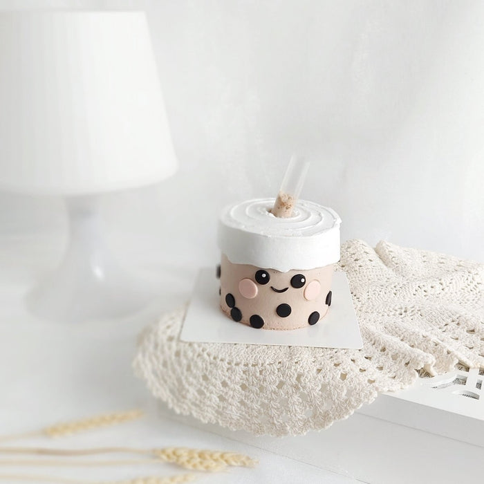 Mini Character Design Cake 3 Inch - Milk Tea - YippiiGift