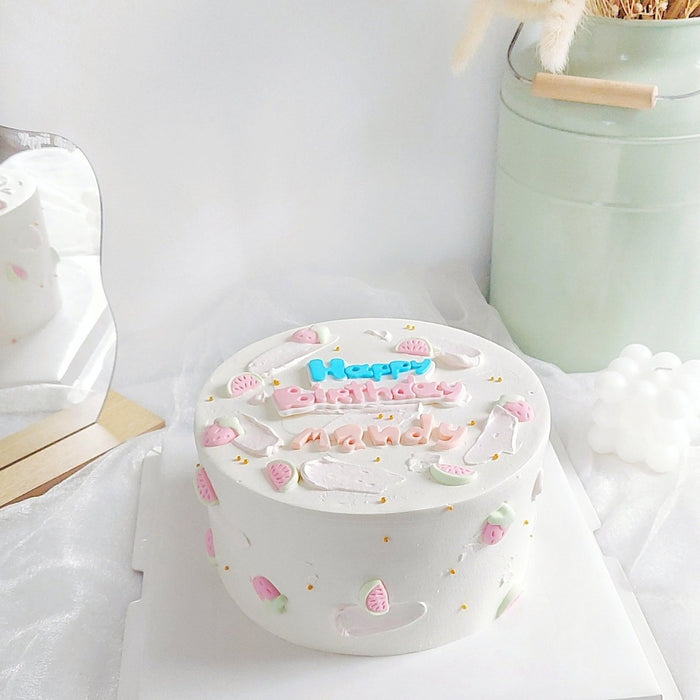 Minimalist Berry Melon Cake 6 Inch - YippiiGift