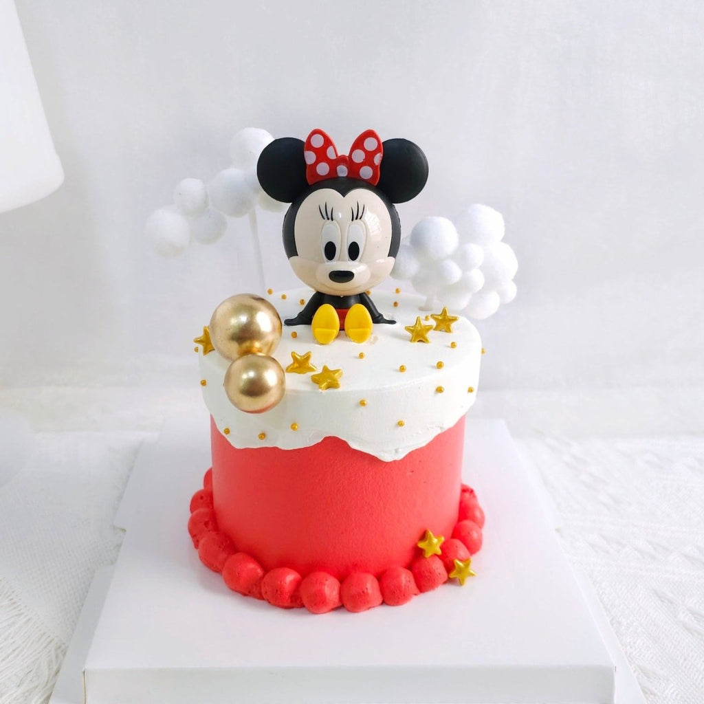 Minnie Mouse Cake D4" H3.5" (with Toy) - YippiiGift