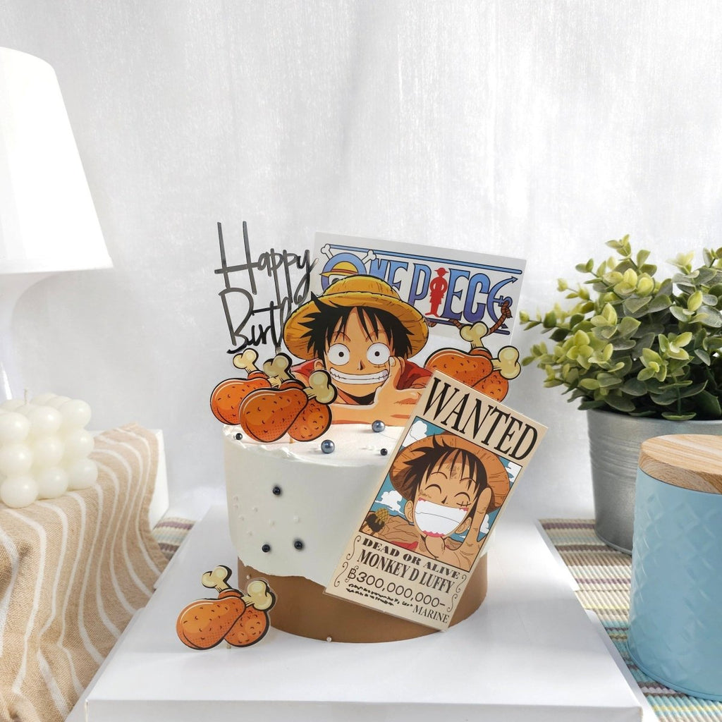 One Piece Luffy Anime Cake 6 Inch (Cardstock) - YippiiGift