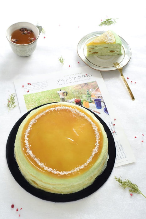 Pandan Kaya Mille Crepe Cake - YippiiGift