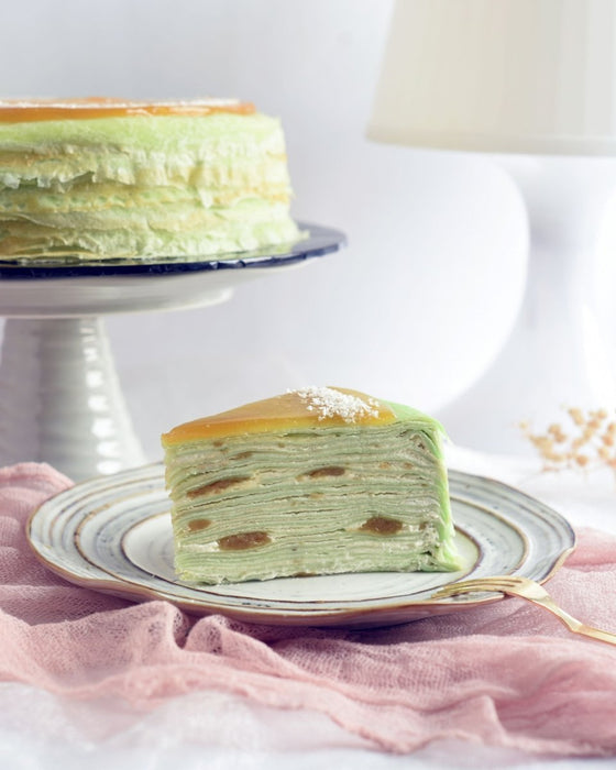 Pandan Kaya Mille Crepe Cake - YippiiGift