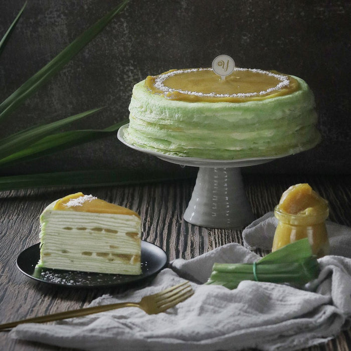 Pandan Kaya Mille Crepe Cake - YippiiGift