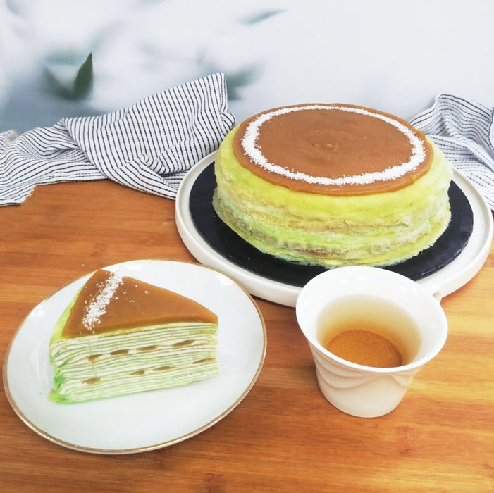Pandan Kaya Mille Crepe Cake - YippiiGift