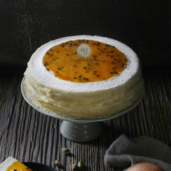 Passion Fruit Pistachio Mille Crepe Cake Delivery - YippiiGift