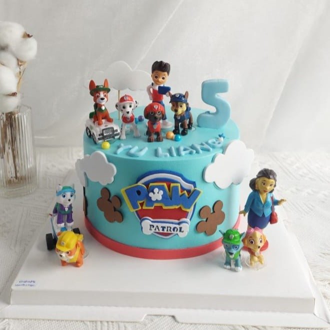 Paw Patrol Fresh Cream Cake 6 Inch (Toy) - YippiiGift