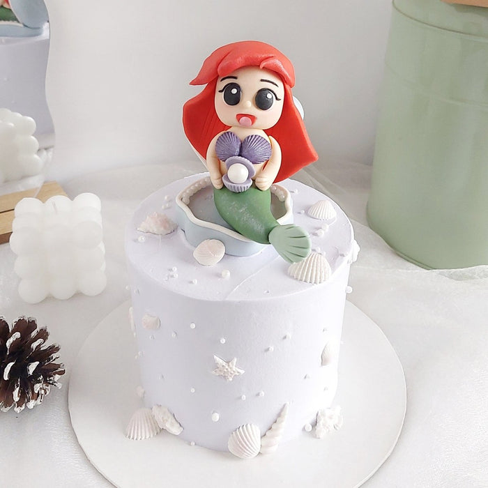 Purple Mermaid Cake 4 Inch (Fondant) - YippiiGift
